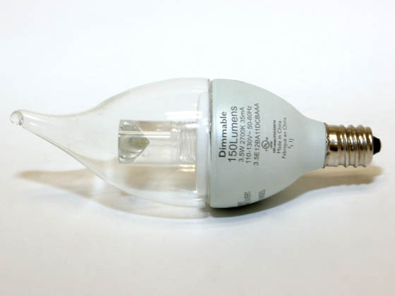 Philips Lighting 414847 4BA11/END/2700-150 DM (Discontinued) Philips 25W Incandescent Equivalent, Dimmable, 25,000 Hour,  3.5 Watt, 120 Volt Warm White LED Decorative Bulb