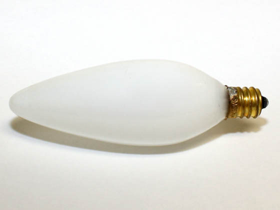 Bulbrite 402060 60CTW/32/3 60W 130V White Blunt Tip Decorative Bulb, E12 Base