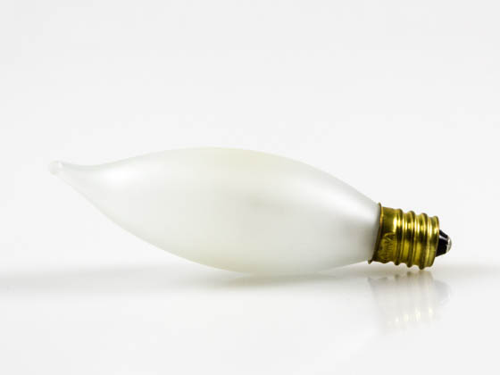 Bulbrite 494115 15CFF/25/2 15W 120V Frosted Bent Tip Decorative Bulb, E12 Base