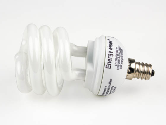 Bulbrite 509012 CF12SM/WW/E12 60 Watt Incandescent Equivalent, 12 Watt, 120 Volt Warm White Spiral CFL Bulb