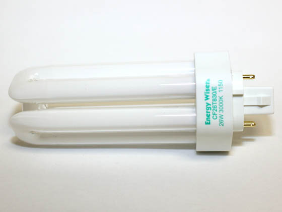 Bulbrite 524326 CF26T830/E 26W 4 Pin GX24q3 Soft White Triple Twin Tube CFL Bulb