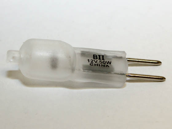 Bulbrite 650051 Q50GY6F/12 50W 12V Halogen T3 Frosted General Use Capsule Bulb