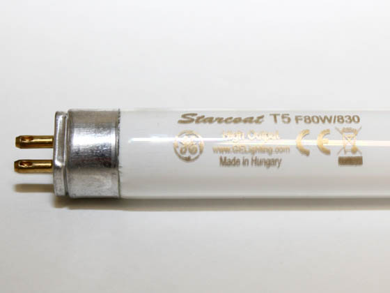 GE GE90226 F80W/T5/830/HO 80 Watt, 58 Inch T5 High Output Warm White Fluorescent Bulb