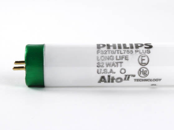 Philips Lighting 423061 F32T8/TL765/PLUS/ALTO (DISC-USE 453795) Philips 32 Watt, 48 Inch Long Life T8 Daylight White Fluorescent Bulb