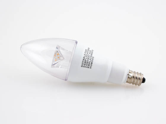 Toshiba 4B11/27CC-UP T4B11/27CC-UP 25W Incandescent Equivalent, Dimmable, 25,000 Hour,  3.8 Watt, 120 Volt Warm White LED Clear Decorative Bulb
