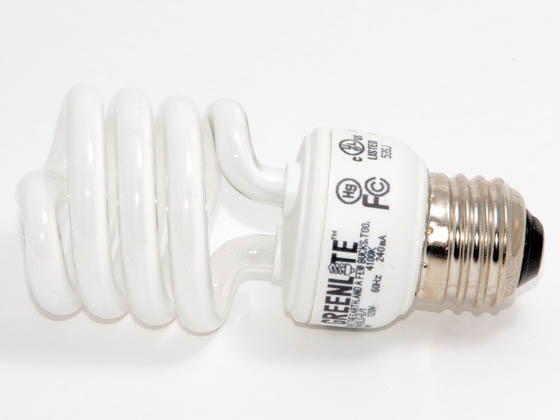 Greenlite Corp. 356062 13W/ELS-M/41K 60 Watt Incandescent Equivalent, 13 Watt, 120 Volt Cool White Spiral CFL Bulb