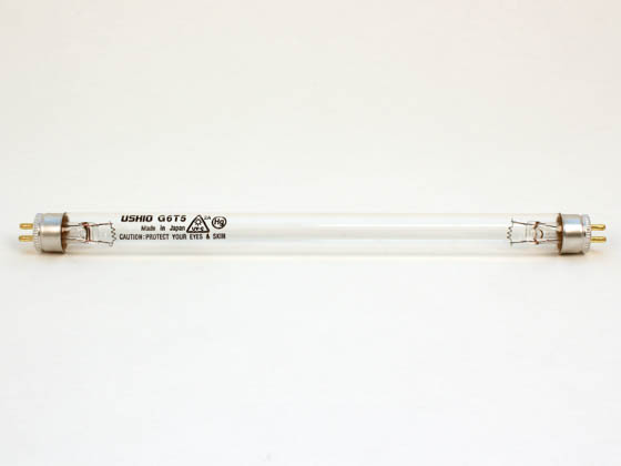Ushio U3000015 G6T5 6 Watt, 9" T5 Germicidal Fluorescent Bulb