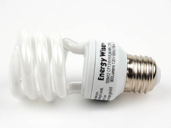 Bulbrite 509412 CF13WW/4PK (DISC USE 509416) 60W Incandescent Equivalent. 13 Watt, 120 Volt Warm White CFL Bulb. Sold in 4-Packs, Priced Per Bulb.