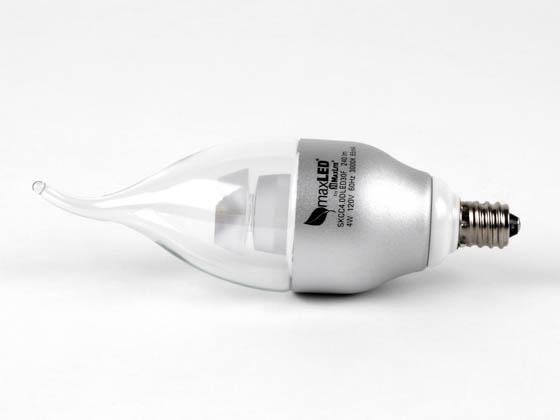 MaxLite M71638 SKCC4.0DLED30F 25W Incandescent Equivalent, 4 Watt, 120 Volt Warm White Dimmable LED Decorative Bulb