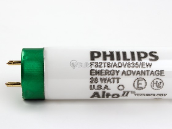 Philips Lighting 281022 F32T8/ADV835/EW/ALTO 28W Philips 28W 48in T8 Long Life Neutral White Fluorescent Tube