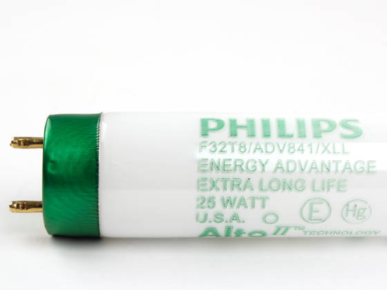 Philips Lighting 281212 F32T8/ADV830/XLL/ALTO 25W Philips 25 Watt, 48 Inch Extra Long Life T8 Warm White Fluorescent Bulb