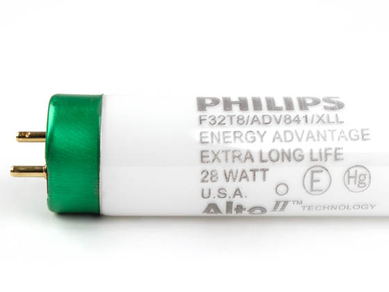 Philips Lighting 281279 F32T8/ADV841/XLL/ALTO 28W Philips 28W 48in T8 Extra Long Life Cool White Fluorescent Tube