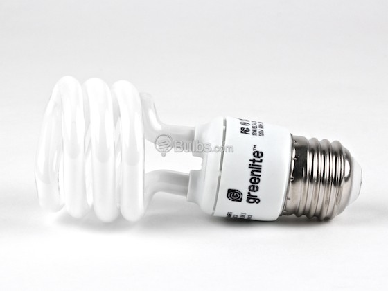 Greenlite Corp. 355010 13W/ELS-U Greenlite 13W Warm White Spiral CFL Bulb, E26 Base