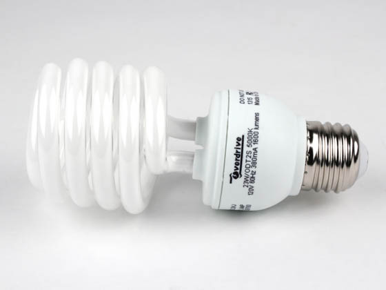 Overdrive 23W/ODT2S/50K 23W, Bright White Spiral CFL