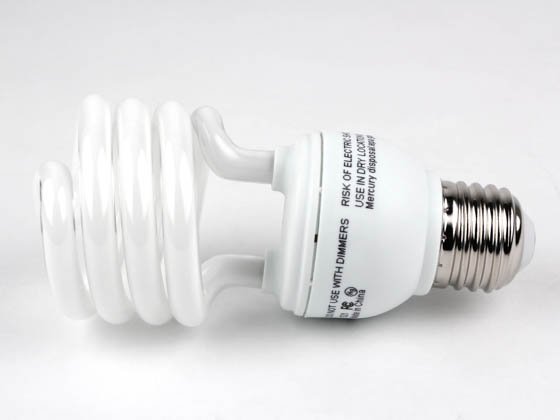 Overdrive 18WODT2S/50K 18W Bright White CFL Bulb, E26 Base