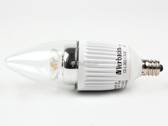Verbatim Americas LLC 97801 CD-L300-C30-E 40W Incandescent Equivalent, 15000 Hour,  5 Watt, 120 Volt Warm White DIMMABLE LED Decorative Bulb