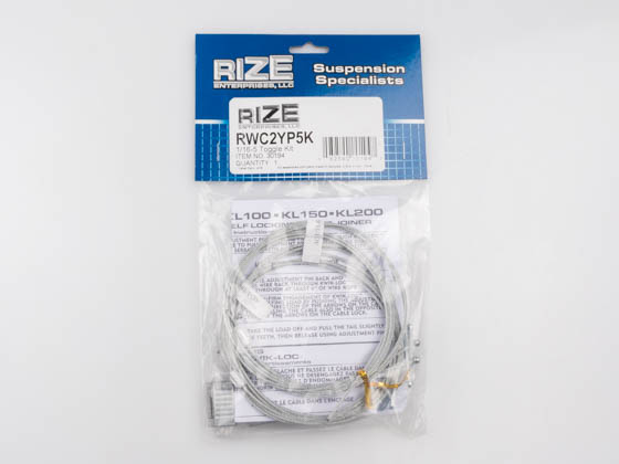 Rize Enterprises, LLC 30194 RWC2YP5K 1/16" - 5' Toggle Kit For Hanging Light Fixtures
