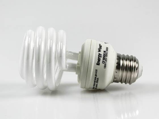 Bulbrite 509119 CF18SD/LM 18W 120V Bright White Spiral CFL Bulb, E26 Base