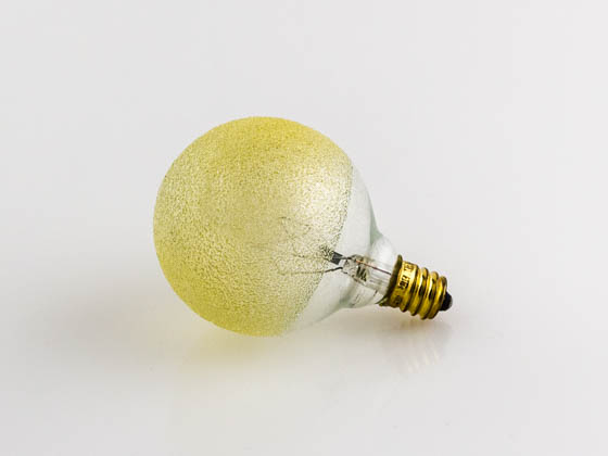 Bulbrite 144016 40G16/ICE/E12 40W 120V Amber Ice Globe Bulb, E12 Base