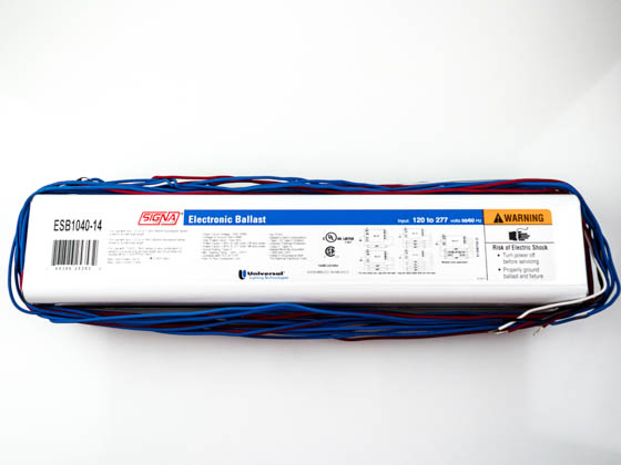 Universal ESB1040-14 Electronic Sign Ballast 120V to 277V for (1 to 4) T12, HO or T8, HO