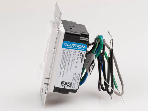 Lutron Electronics MS-Z101-WH Lutron Maestro 0-10V, 120-277V Dimmer With Occupancy/Vacancy Sensor, Multi-Location Single Pole