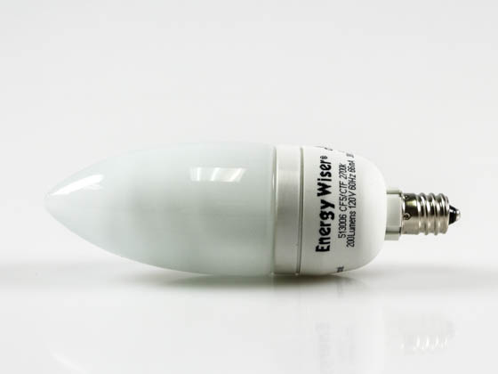 Bulbrite 513006 CF5/CTF 5W Torpedo Warm White CFL Bulb, E12 Base