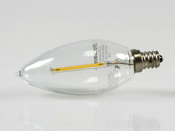 Bulbrite B776555 LED2B11/27K/FIL/E12 Dimmable 2W 2700K Decorative Filament LED Bulb