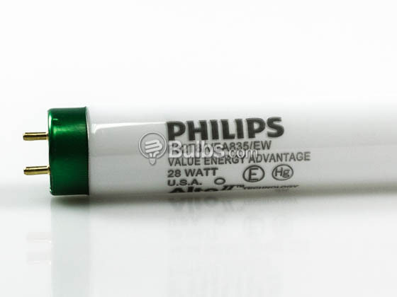 Philips Lighting 424176 F32T8/VEA835/EW/ALTO 28W Philips 28 Watt, 48 Inch Long Life T8 Neutral White Fluorescent Bulb