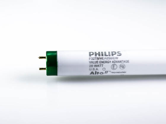 Philips Lighting 424218 F32T8/VEA850/EW/ALTO 28W Philips 28W 48 in T8 Long Life Bright White Fluorescent Tube