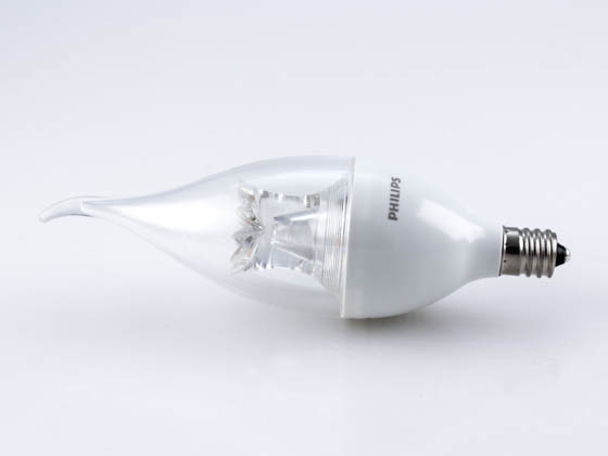 Philips Lighting 457218 4.5BA12/LED/827-22/E12/DIM 120V Philips 4.5W Dimmable 2700K to 2200K Decorative LED Bulb