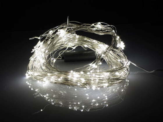 Bulbrite 810065 LED/STAR/SIL/M/27K 10 Foot AC Powered Multi LED String Lights