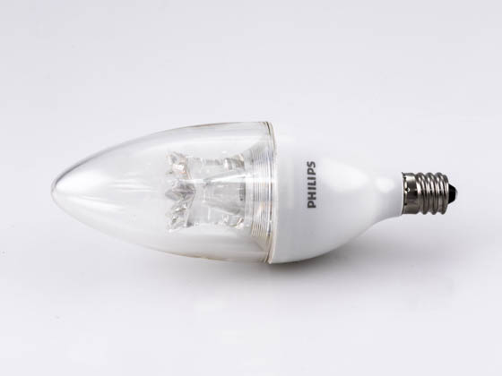 Philips Lighting 457127 4.5B12/LED/827-22/E12/DIM 120V Philips Dimmable Warm Glow 4.5W 2700K to 2200K Decorative LED Bulb