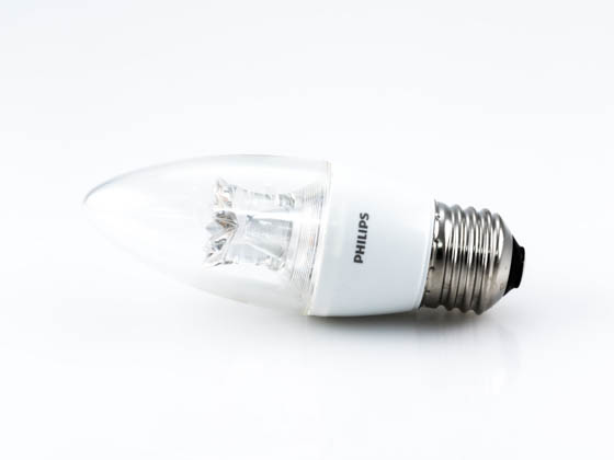 Philips Lighting 458661 7B12/LED/827-22/E26/DIM 120V Philips Dimmable Warm Glow 2700K to 2200K 7W Decorative LED Bulb