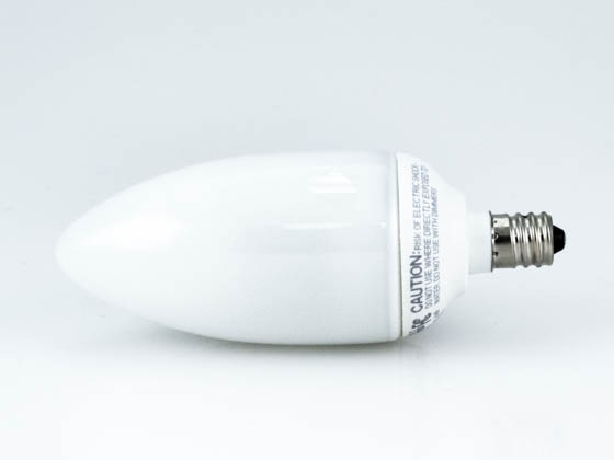 MaxLite 71535 SKC7CWW-144 7W Warm White Flame Tip CFL Bulb, E12 Base