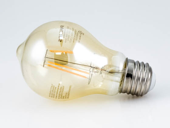 Philips Lighting 461665 4.5A19/LED/820/FCL/DIM 120V Philips Dimmable 4.5W 2000K Vintage A19 Filament LED Bulb