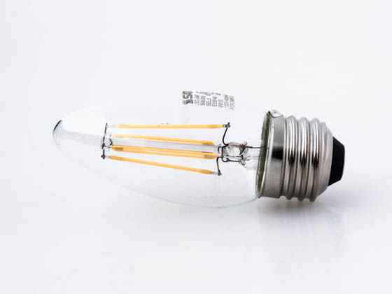 Satco Products, Inc. S9569 4.5W ETC/LED/27K/120V Satco Dimmable 4.5W 2700K B11 Decorative Filament LED Bulb, Enclosed Fixture Rated