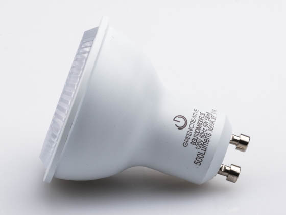 Green Creative 57988 6GU10DIM/830FL35 Dimmable 6W 3000K 35° MR16 LED Bulb, GU10 Base, Enclosed Fixture Rated