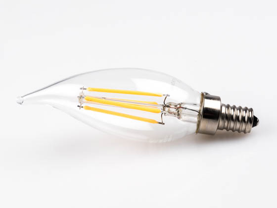 Bulbrite 776664 LED4CA10/30K/FIL/E12/2 Dimmable 4.5W 3000K Decorative Filament LED Bulb