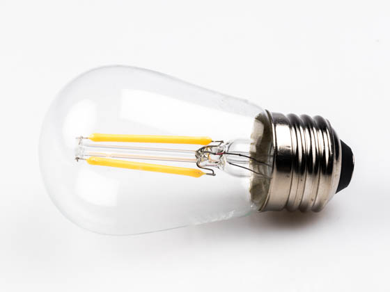 Bulbrite 776651 LED2S14/27K/FIL/2 Dimmable 2.5W 2700K S14 Filament LED Bulb, Rated For Enclosed Fixtures