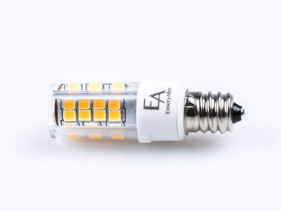 EmeryAllen EA-E12-4.5W-001-3090-D Dimmable 3.8W 120V 3000K T3 LED Bulb, E12 Base, Rated For Enclosed Fixtures