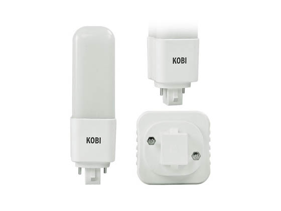 Kobi Electric K3N8 LED-700-PL-G24-5.5-50-MV-NB Kobi Non-Dimmable 8 Watt 2 or 4 Pin G24 5000K PL LED Bulb, Ballast Bypass