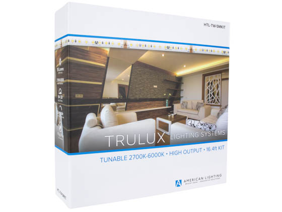 American Lighting HTL-TW-5MKIT Tunable High Output Trulux Tape Light Kit 2700K to 6000K