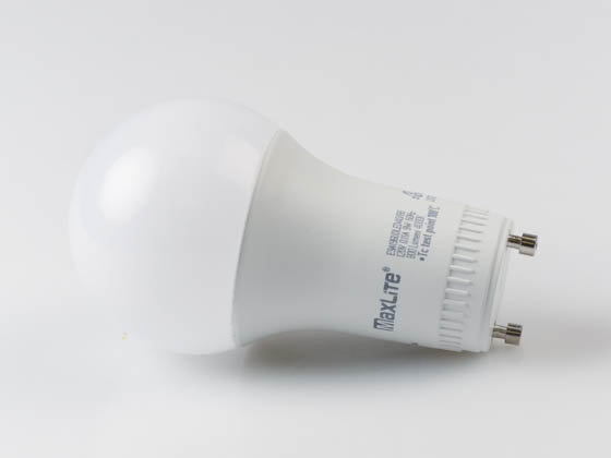 MaxLite 14099410 E9A19GUDLED40/G6 Dimmable 9W 4000K A19 LED Bulb, GU24 Base, Enclosed Rated