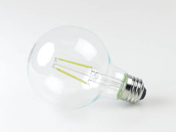 QLS FG25D4027EC Dimmable 4W 2700K G-25 Filament LED Bulb, Enclosed Fixture Rated