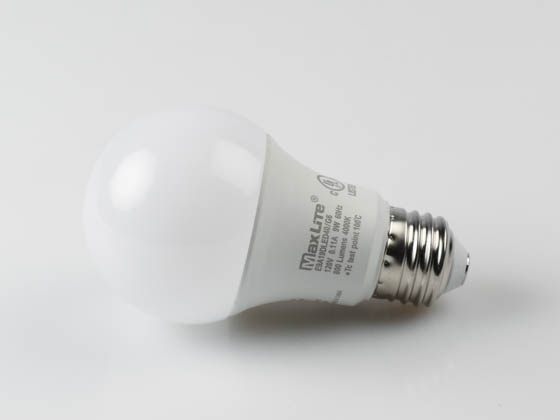 MaxLite 14099398 E9A19DLED40/G6 Maxlite Dimmable 9 Watt 4000K A19 LED Bulb, Enclosed Rated