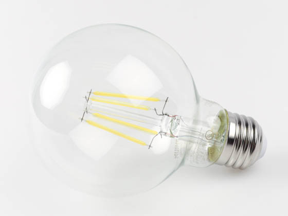 Philips Lighting 478669 6G25/PER/850/CL/G/DIM Philips Dimmable 6 Watt 5000K Filament G25 Globe LED Bulb