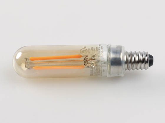 Bulbrite 776804 LED2T6/22K/FIL-NOS/3 Dimmable 2.5W 2200K Vintage T6 Filament LED Bulb, Enclosed Rated