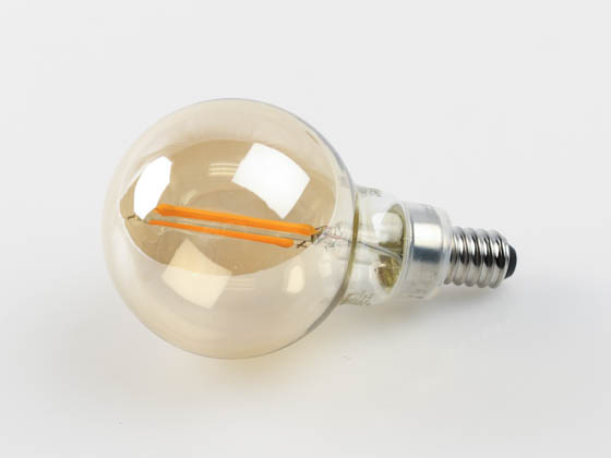 Bulbrite 776806 LED2G16/22K/FIL-NOS/3 Dimmable 2.5W 2200K Vintage G-16 Filament LED Bulb, E12 Base, Rated For Enclosed Fixtures