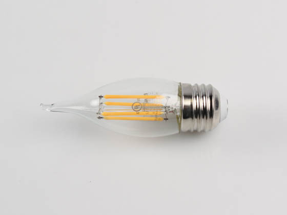 Bulbrite 776875 LED4CA10/27K/FIL/E26/3 Dimmable 4.5W 2700K Decorative Filament LED Bulb, Enclosed Fixture and Wet Rated