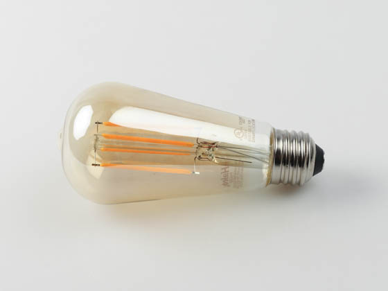 Halco Lighting 85046 ST19AMB7ANT/822/LED2 Halco Dimmable 7W 2200K Vintage ST19 Filament LED Bulb
